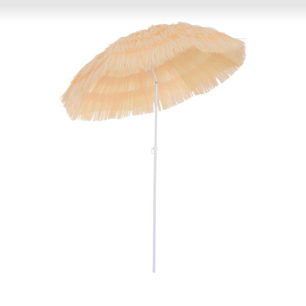 Outsunny | 6FT Beach Umbrella w Tilt | Colour Wheat